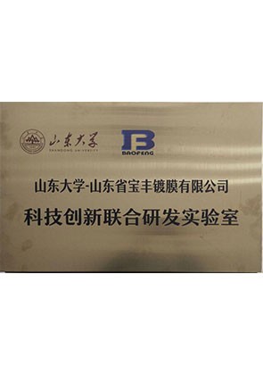 山東大學(xué).山東省寶豐鍍膜有限公司科技創(chuàng)新聯(lián)合**實驗室